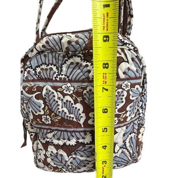 Vera Bradley Brown Lunch Bag Quilted Insulated Flower Tote - Picture 7 of 10